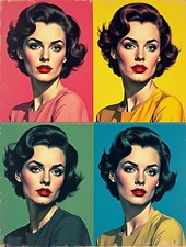 Affiche A4 Femme Pop Art Chic