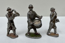Lot 3 soldats musicien de fanfare - Figurine aluminium dont D.C. 1930/50’s - BE