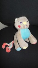 doudou peluche chat gris bleu