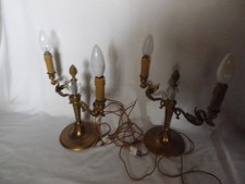 paire de lampes de table ou chevet  style louis xvi en bronze