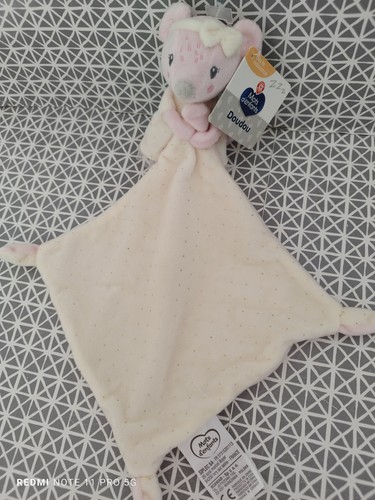 Doudou souris rose - , blanc