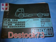 catalogue de pieces de rechange saviem TANCARVILLE MONDRAGON TP10 4X4 PR.190