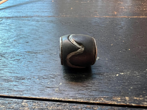 Perle tonneau verre - tonneau, noir