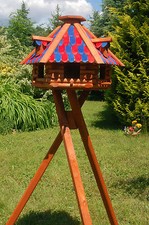 Maison À Oiseaux Avec Support, Tuiles En Bois Nr13rb