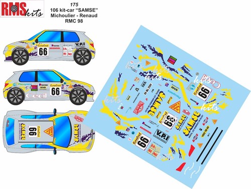 Decals ref 0175 peugeot - 1/43,