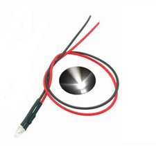 1x Ampoule LED Luciole Blanc chaud diode Pré Câblé 3mm haute luminosité 12V