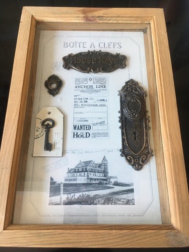 Boîte clefs bois décor - boîte,