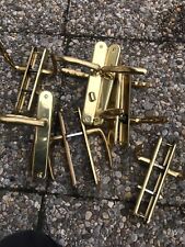 poignées de porte en laiton avec plaques de propreté lot de 7