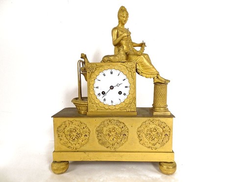 Pendule empire bronze doré - empire,