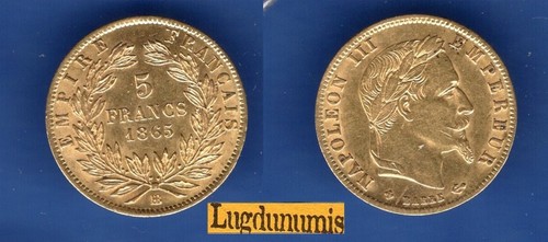 Francs 1865 bb strasbourg - francs,