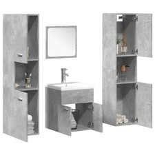Ensemble de Meubles de Salle de Bain Armoires Blanc Bois d'Ingénierie vidaXL