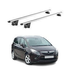 Barres de toit transversales pour Opel Zafira C Tourer 2011-2018 Alu Gris ABE