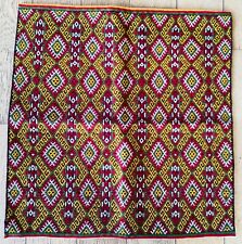 Tapis marocain Kilim vintage en laine Fait main - Dimensions 70 x 71,5 cm