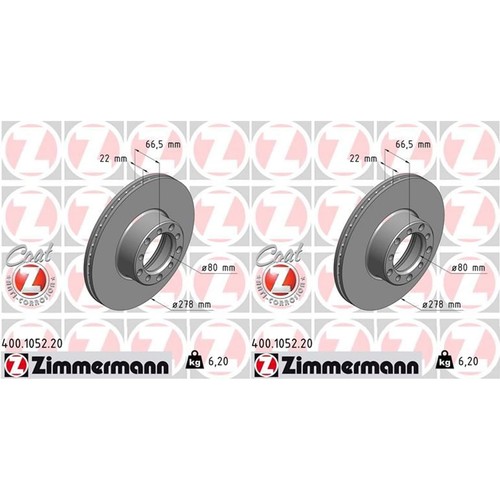 Zimmermann disques 278mm - 2x,