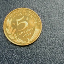 5 CENTIMES MARIANNE   1999 BE FDC  monnaie neuve cote 180 euro