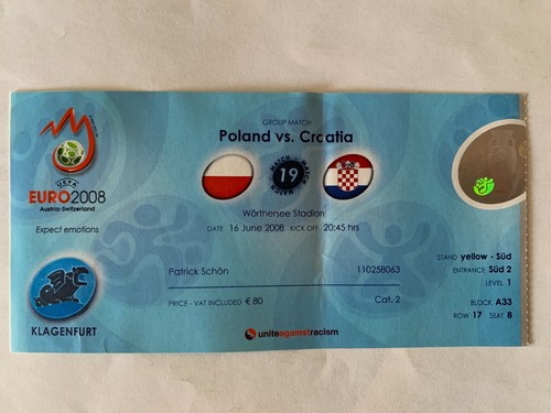 Ticket match uefa euro 2008 - uefa,