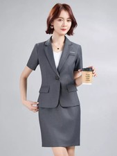 Tailleur Femme Élégant Gris