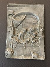 plaque bas relief en plomb old antik decor