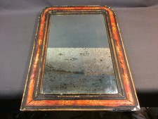 Ancien miroir années 1950 vintage en bois et platre french antique mirror