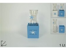 Coffre En Bois Fantaisie Marine Avec Carafe En Verre De 1Lt