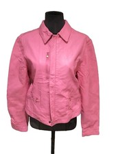 Superbe Blouson Cuir Rose