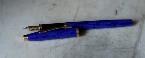 Stylo plume cross - plume, bleu