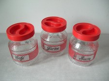 Lot de 3 anciens pots en verre