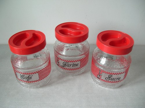 Lot anciens pots en - anciens, verre