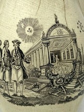 Verseuse à l' Iconographie Maçonnique & Faïence Imprimée & Début XIX e Ref T