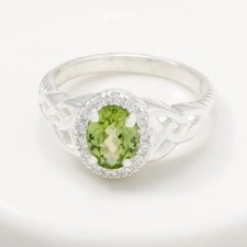1.5CT Simulé Péridot Diamant
