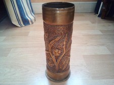 douille en cuivre de 1915 motifs floral