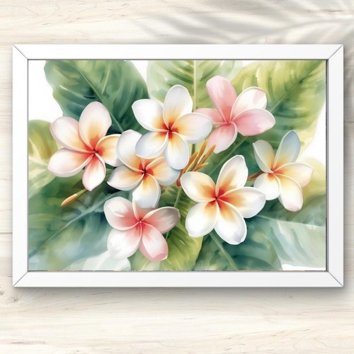 Une aquarelle fleurs de - une,
