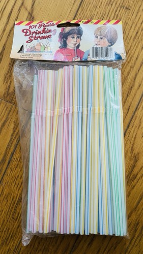 Pailles vintage plastique - vintage,