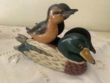 Porte Lettres Porte Serviettes Canard Caneton Bois Laqué Vintage 