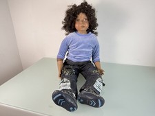 Poupée d'artiste collectionneur fille Christine orange poupée porcelaine 93 c...