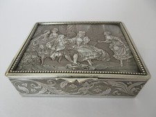 COFFRET A BIJOUX METAL ARGENTE/JOAILLERIE/JEWELRY BOX  (Décoretout31)