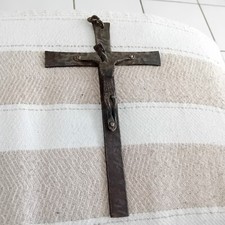 Crucifix croix Christ brutalisme 1950's fer forgé