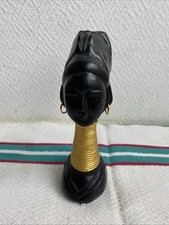 Ancienne Figurine Femme Africaine Collier Deco Ethnique Bois ?