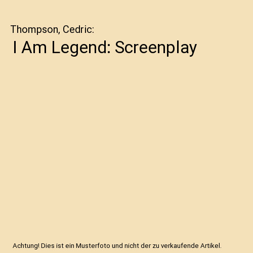 Legend screenplay - am, legend: