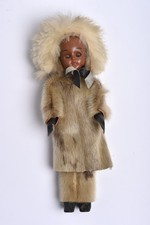 Ancienne Petite Poupée esquimaude Inuit  Vintage Années 60 / 70