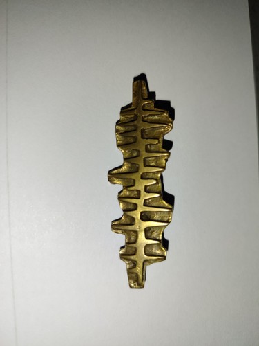 Broche bronze brutaliste - broche,