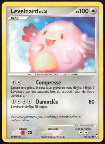 Carte pokémon leveinard - carte,