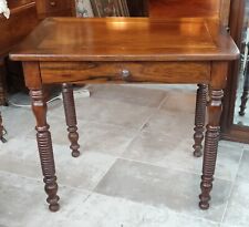 Ancien Bureau Table D Appoint Empire 19 Ème Siècle/1 Tiroir/Pieds Bois Tourné 