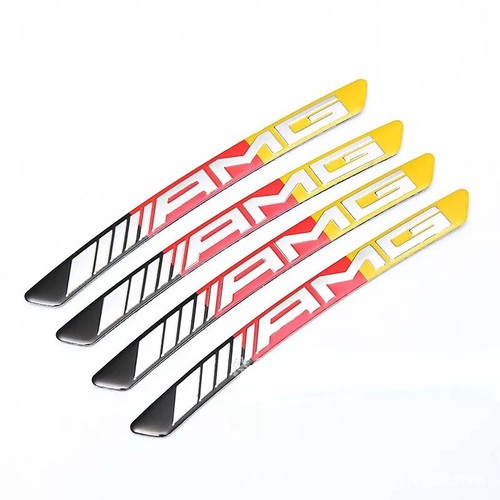4pcs silver black sticker - 3d,