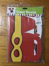 6 Superhero Mask Action Figure Treat Goody Candy Boxes Birthday Party Favors New