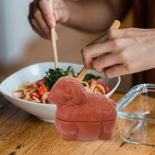  Marmite En Terre Cuite Bol Soupe Casserole À Avec Couvercle Pot Céramique