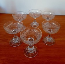 6 coupes champagne Saint Louis, modèle Trianon