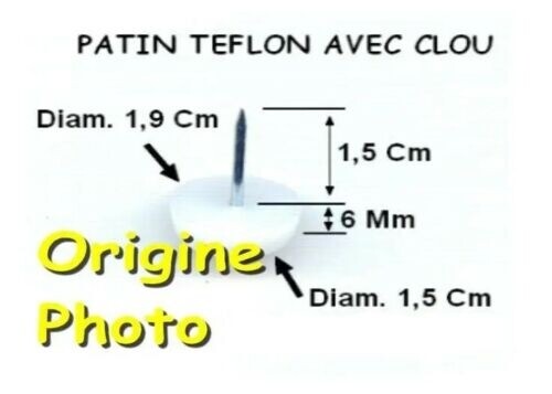 Patin meuble blanc pointe - de,