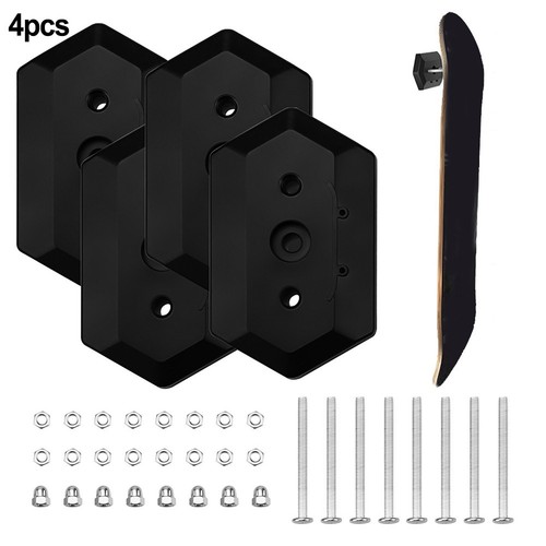 Support skateboard noir - noir, 4pc