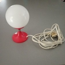 Lampe chevet Delmas vintage opaline années 70 80